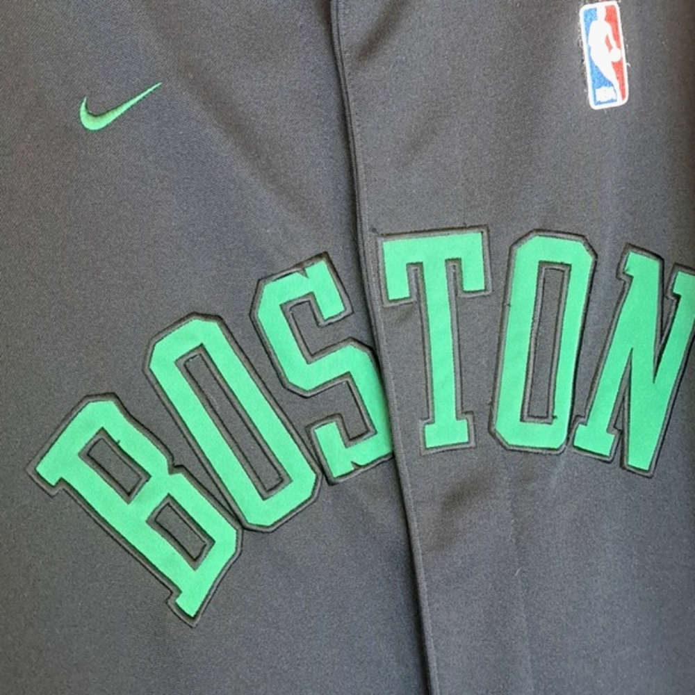 Nike Team Boston 63 Celtics NBA Nike Warm-Up Jacket Black Snap Buttons Vintage - Picture 4 of 13